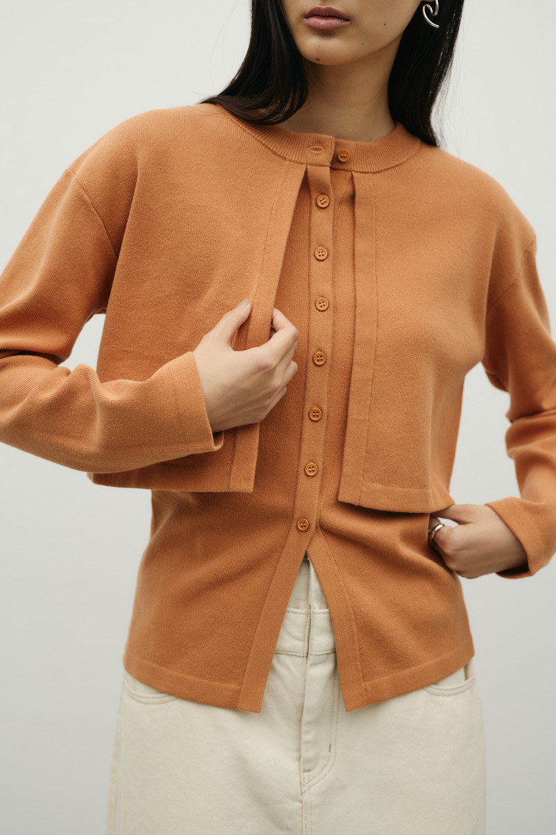 レイヤードニットカーデ 詳細画像 ORG 3