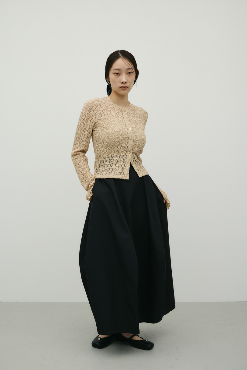 タックショルダーレースカーデ 詳細画像 BEG 2