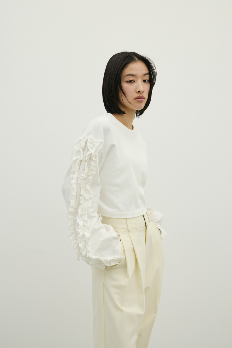 フリルスリーブカットトップ 詳細画像 WHT 4