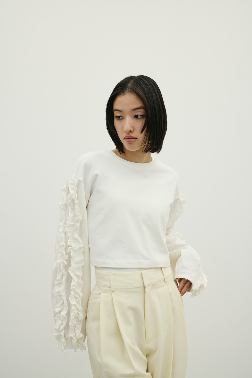 フリルスリーブカットトップ 詳細画像 WHT 6