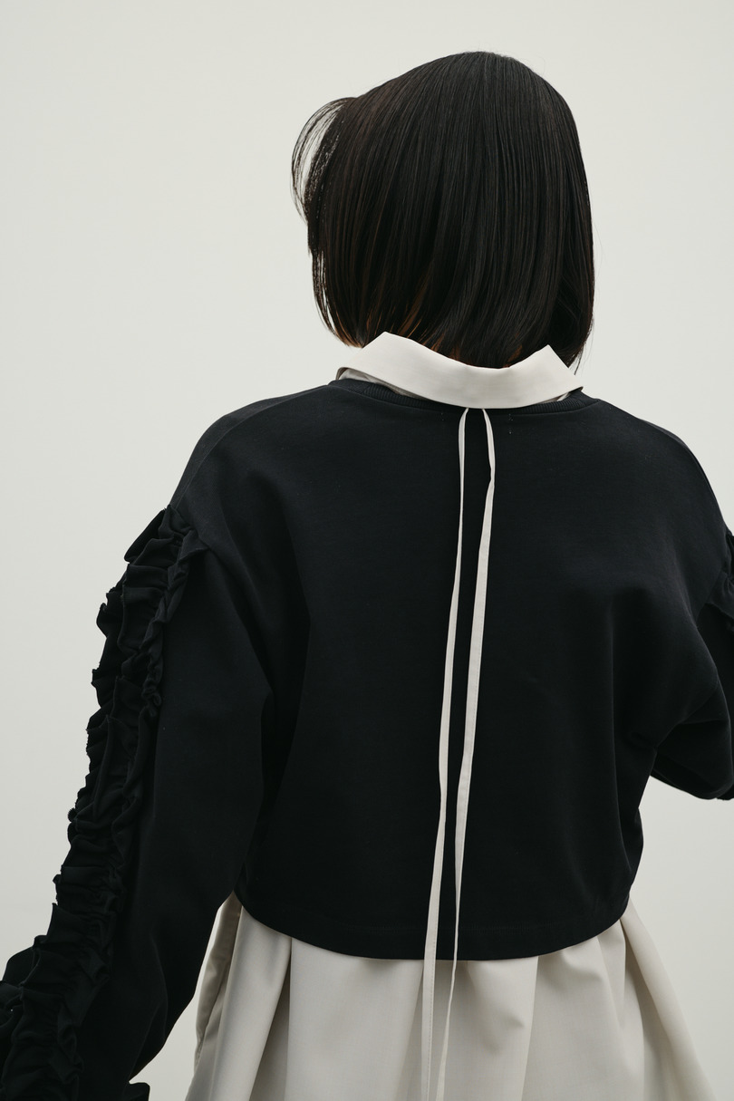 フリルスリーブカットトップ 詳細画像 BLK 10