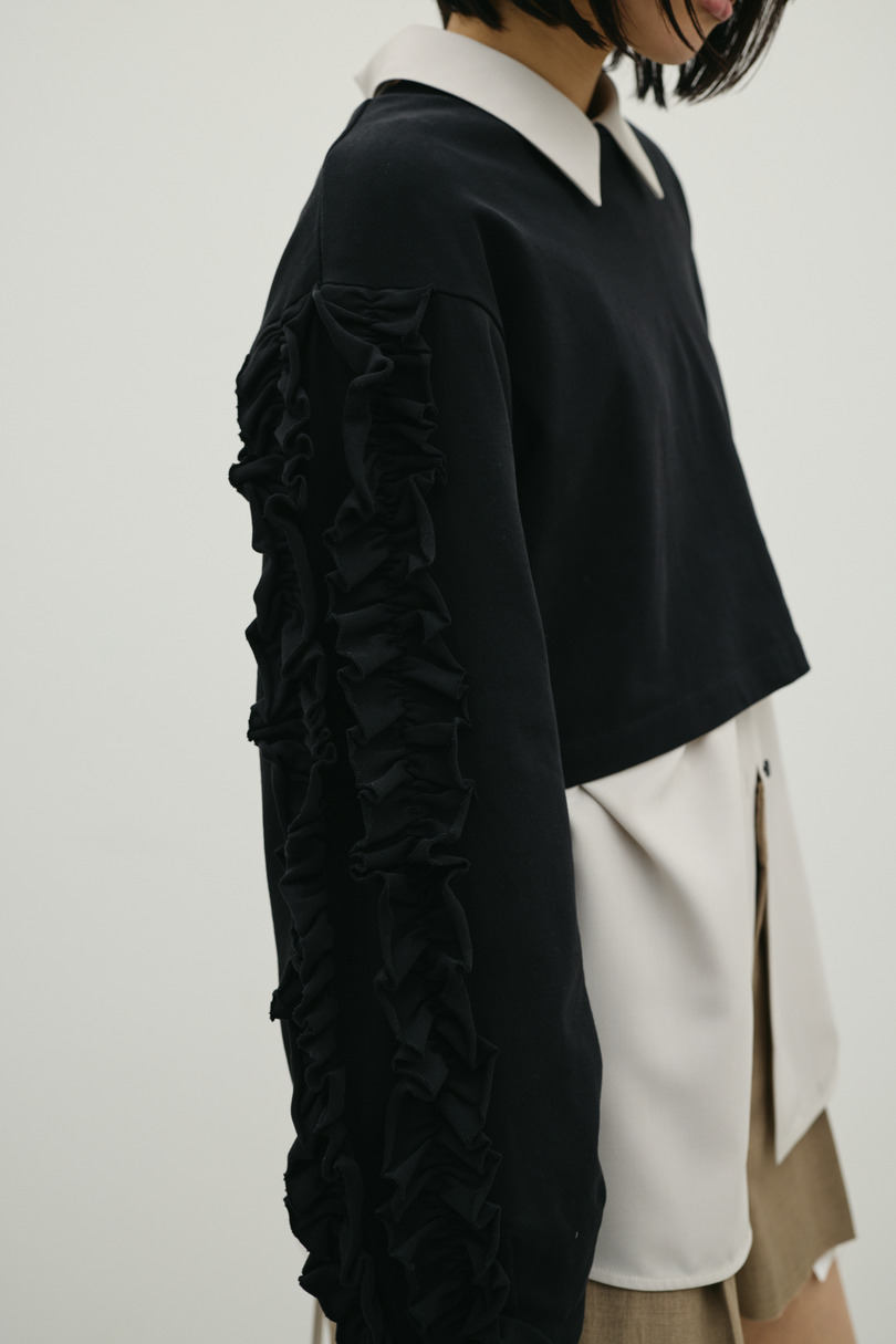 フリルスリーブカットトップ 詳細画像 BLK 8