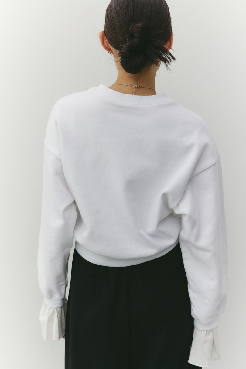 フリルカフスウェットトップ 詳細画像 WHT 11