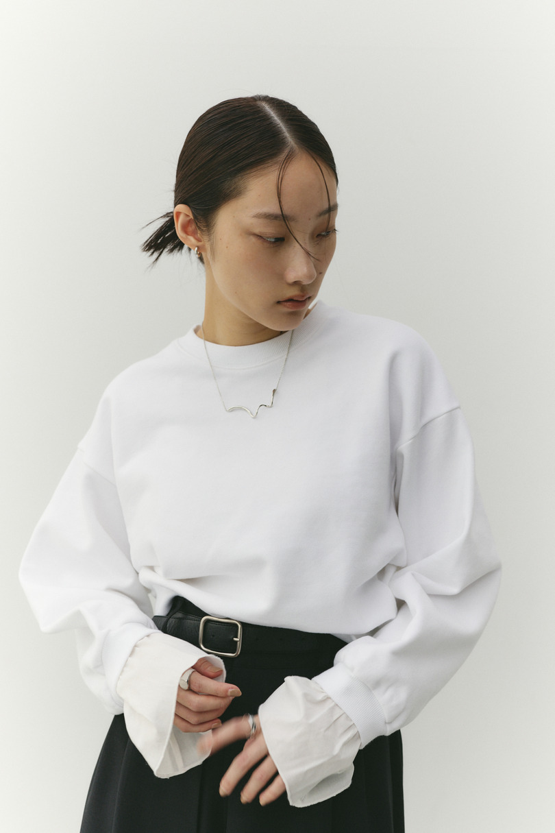 フリルカフスウェットトップ 詳細画像 WHT 5