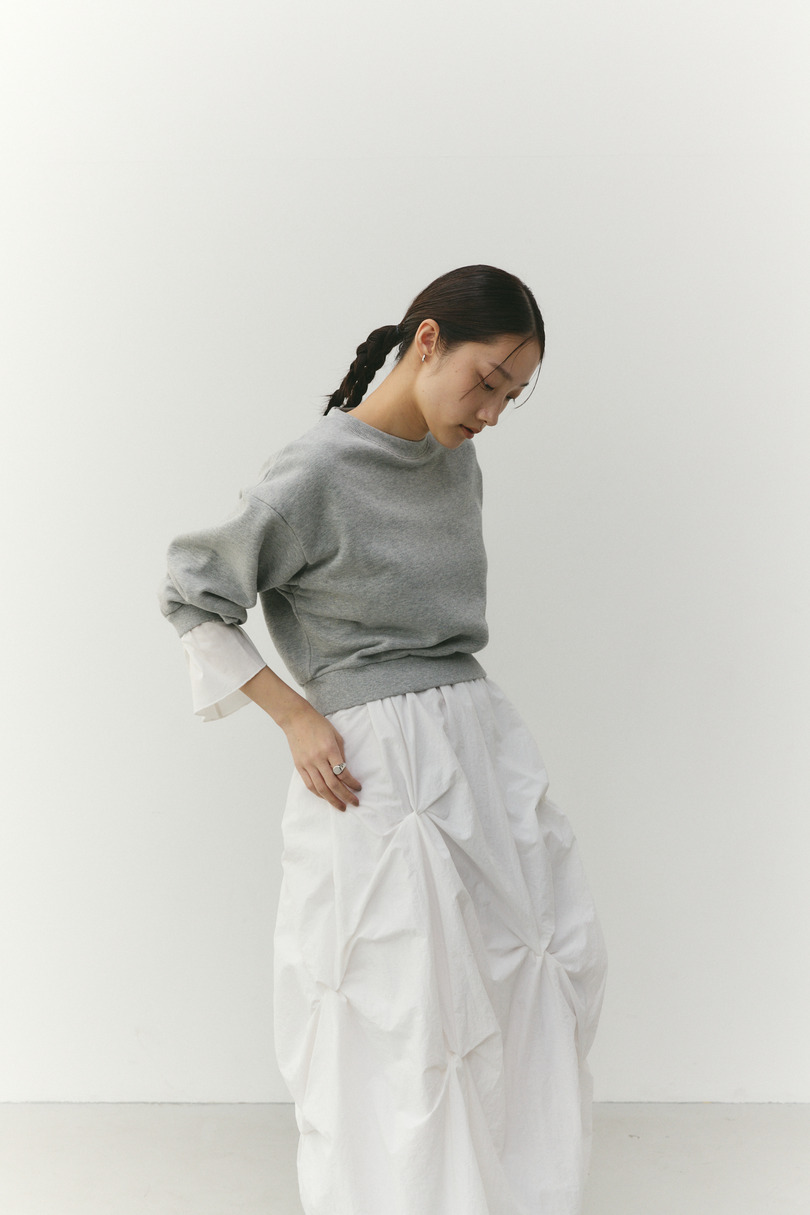 フリルカフスウェットトップ