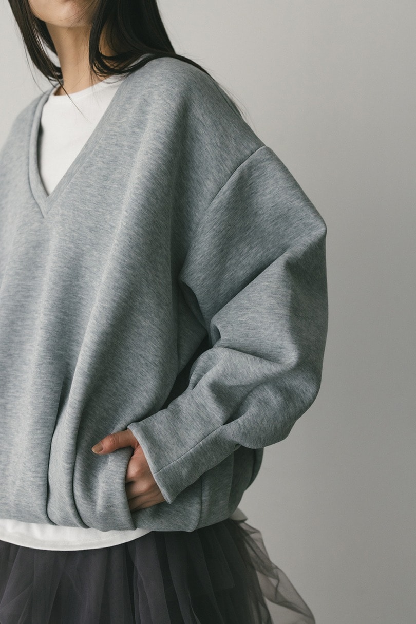Vネックフォルムダンボールトップ 詳細画像 GRY 5
