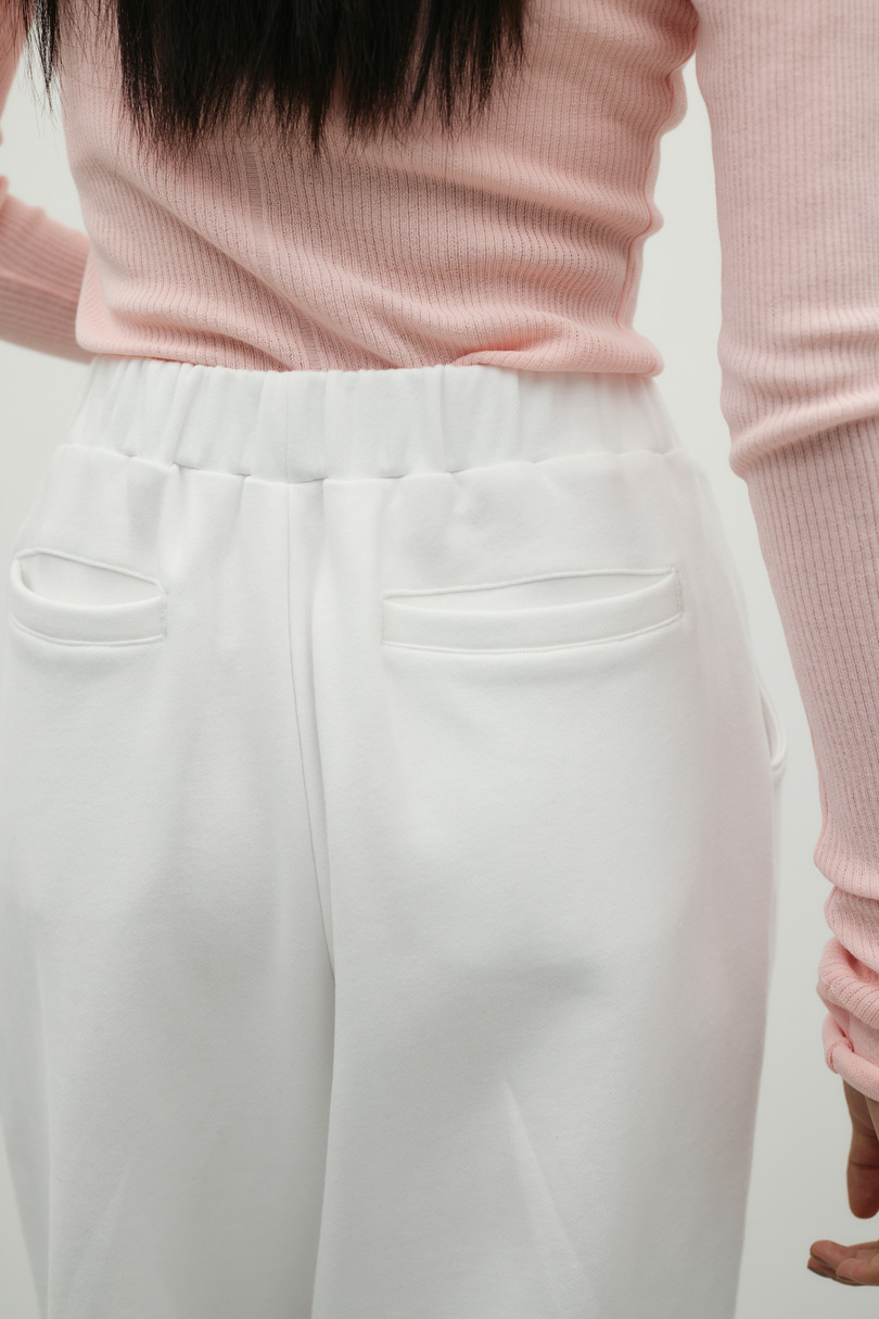 タックバレルスウェットパンツ 詳細画像 WHT 13