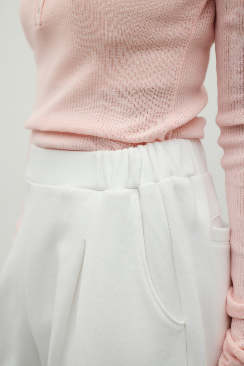 タックバレルスウェットパンツ 詳細画像 WHT 9