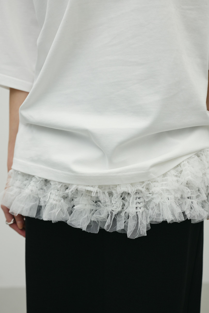 フロッキープリントフラワーT 詳細画像 WHT 10