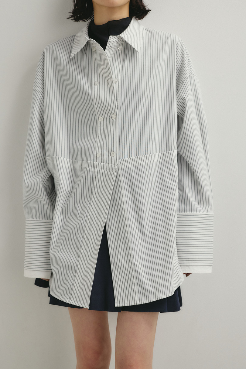 カッティングレイヤードカフスシャツ 詳細画像 柄WHT 3