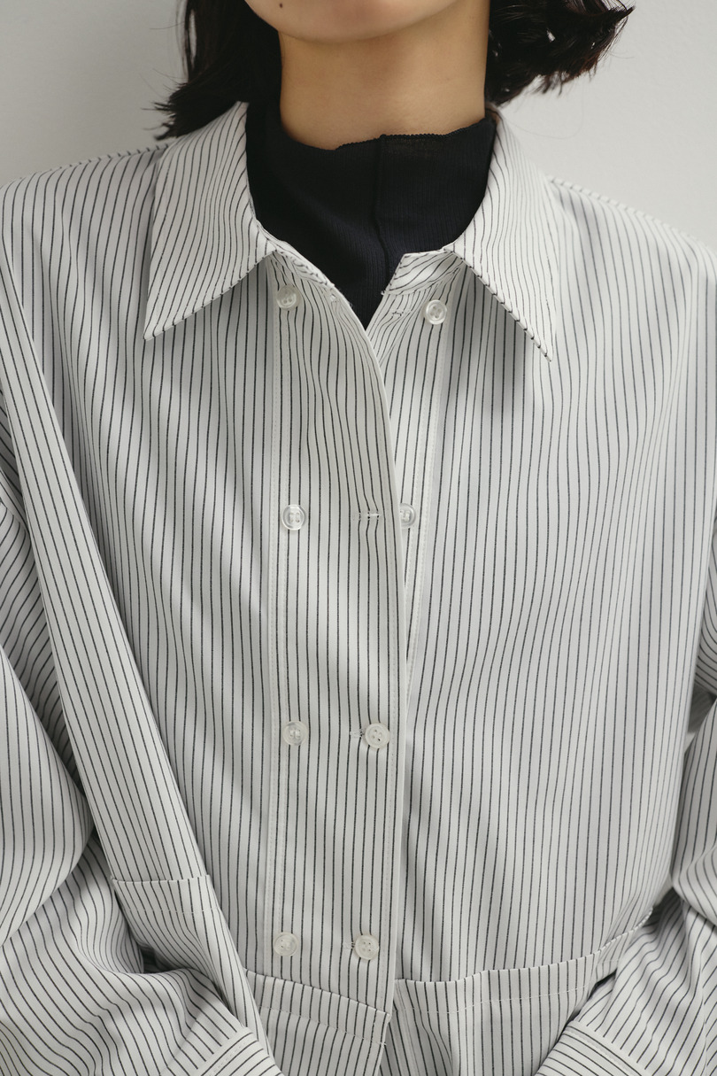 カッティングレイヤードカフスシャツ 詳細画像 柄WHT 4