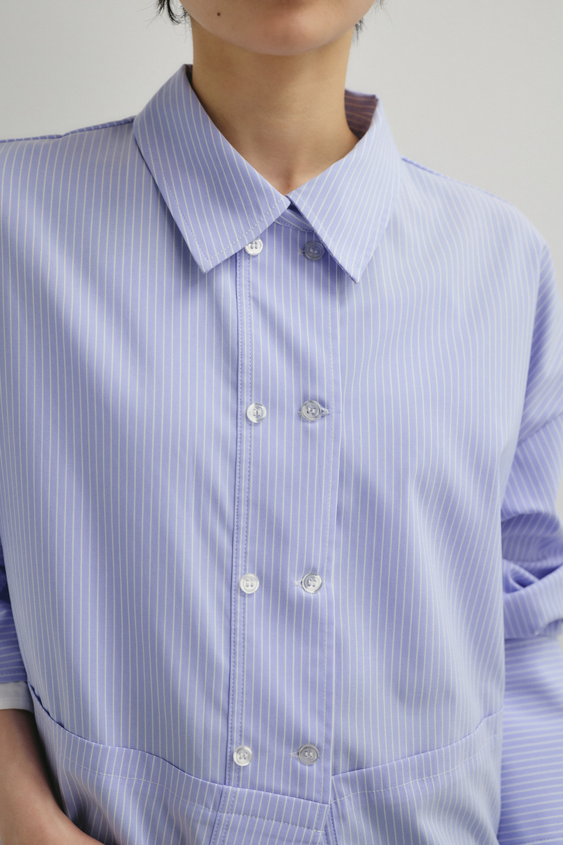 カッティングレイヤードカフスシャツ 詳細画像 柄BLU 7