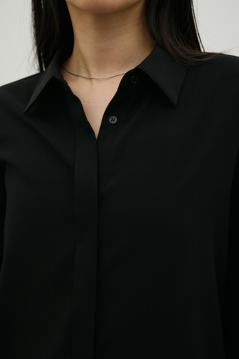 ニュアンスギャザースリーブシャツ 詳細画像 BLK 4