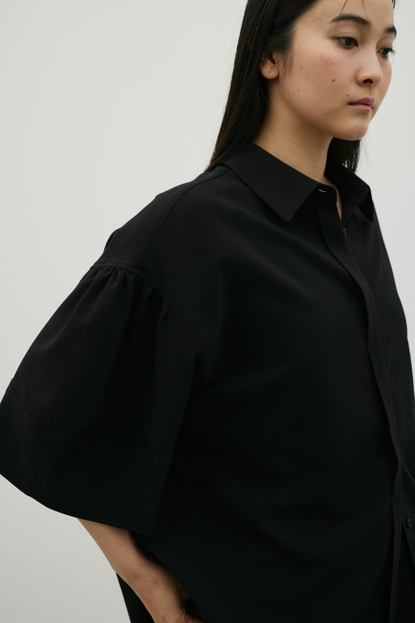 ニュアンスギャザースリーブシャツ 詳細画像 BLK 5