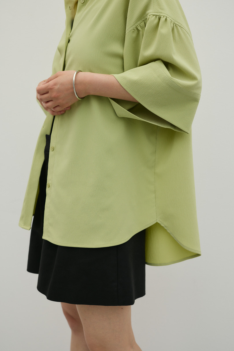 ニュアンスギャザースリーブシャツ 詳細画像 GRN 6