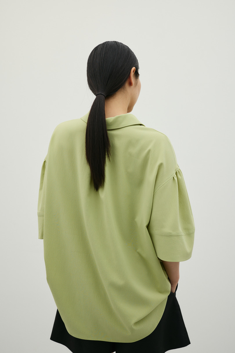 ニュアンスギャザースリーブシャツ 詳細画像 GRN 7