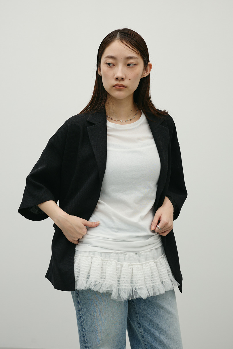 チュールレイヤードキャミソール 詳細画像 WHT 2