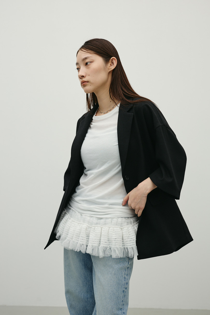 チュールレイヤードキャミソール 詳細画像 WHT 3