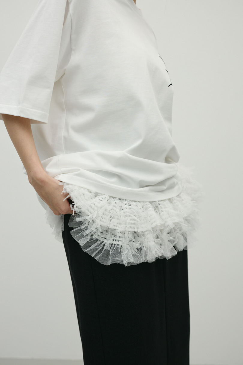 チュールレイヤードキャミソール 詳細画像 WHT 4