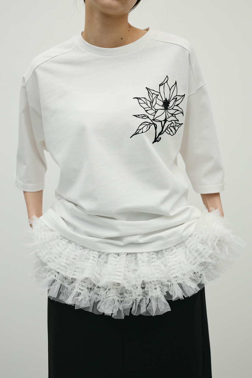 チュールレイヤードキャミソール 詳細画像 WHT 5