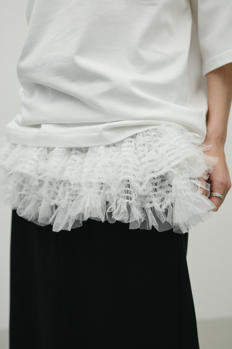 チュールレイヤードキャミソール 詳細画像 WHT 6