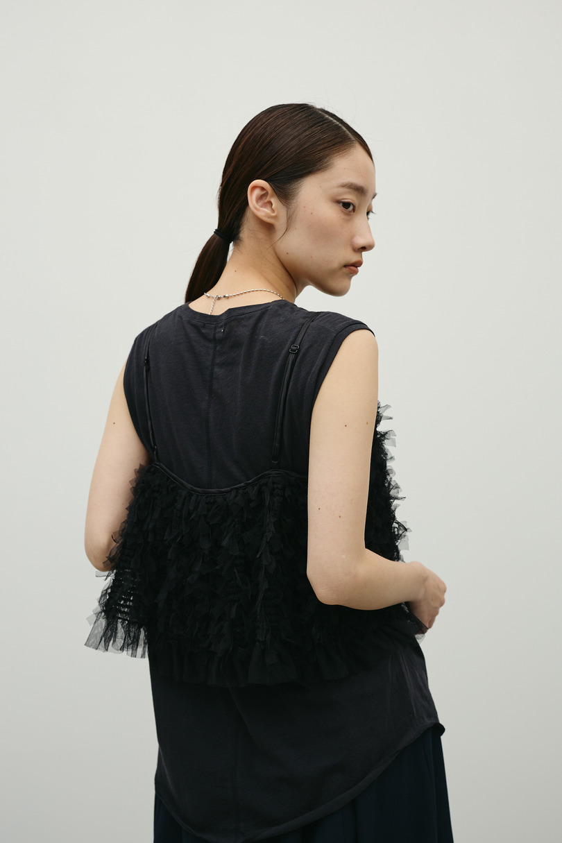 チュールフリルキャミ 詳細画像 BLK 10