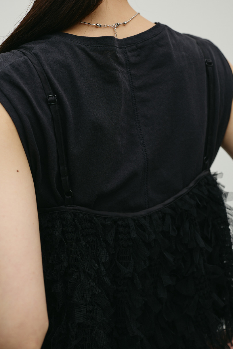 チュールフリルキャミ 詳細画像 BLK 12