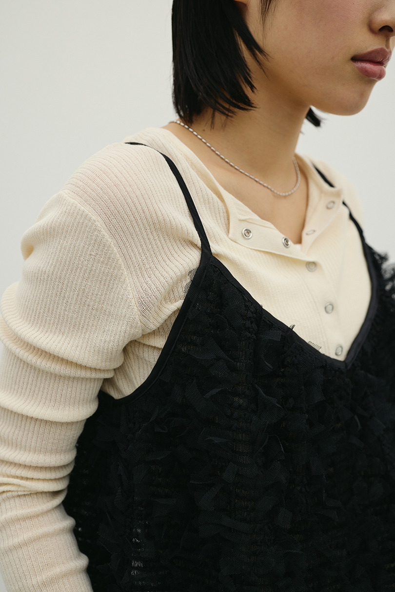 チュールフリルキャミ 詳細画像 BLK 13