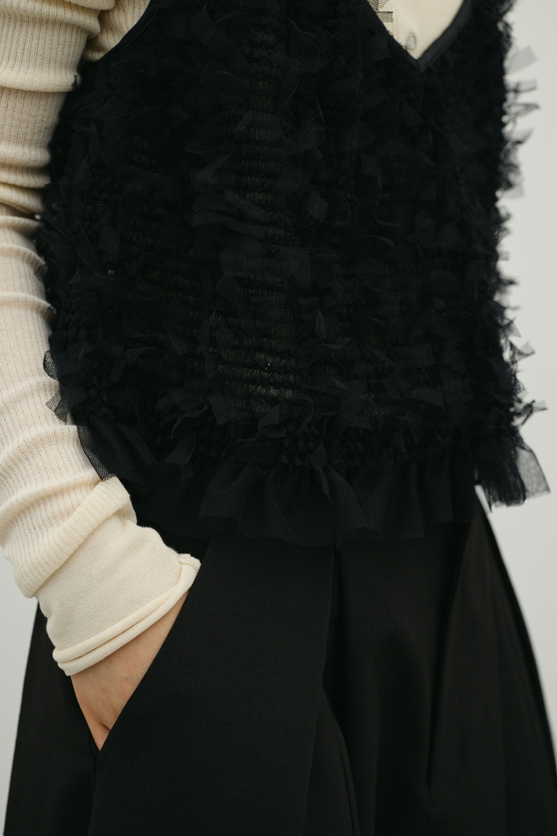 チュールフリルキャミ 詳細画像 BLK 14