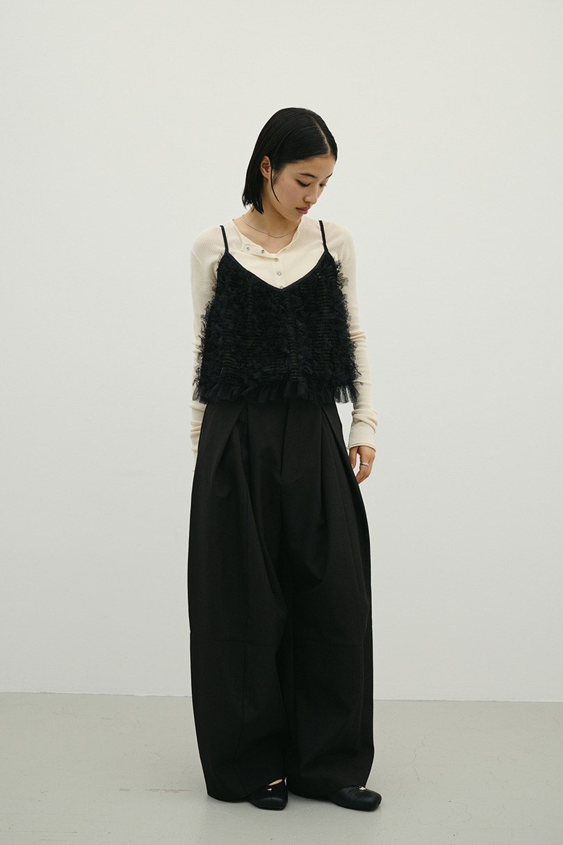 チュールフリルキャミ 詳細画像 BLK 2