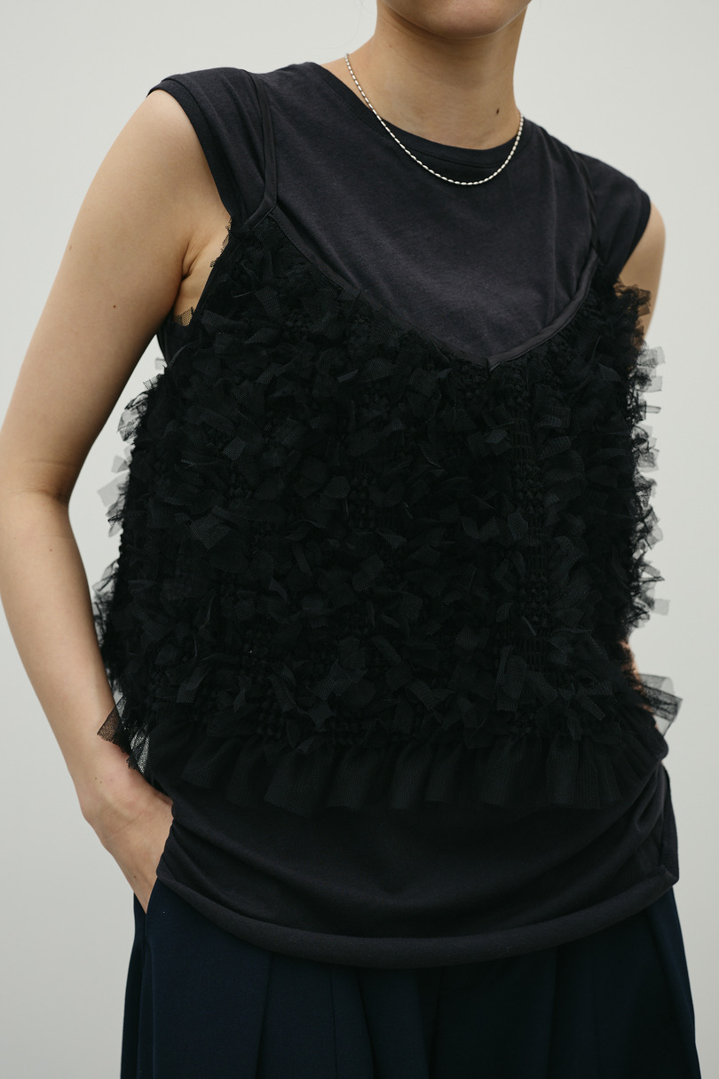 チュールフリルキャミ 詳細画像 BLK 6