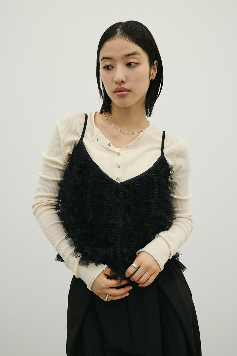 チュールフリルキャミ 詳細画像 BLK 8