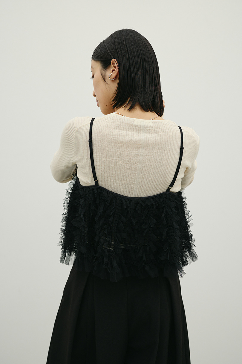 チュールフリルキャミ 詳細画像 BLK 9