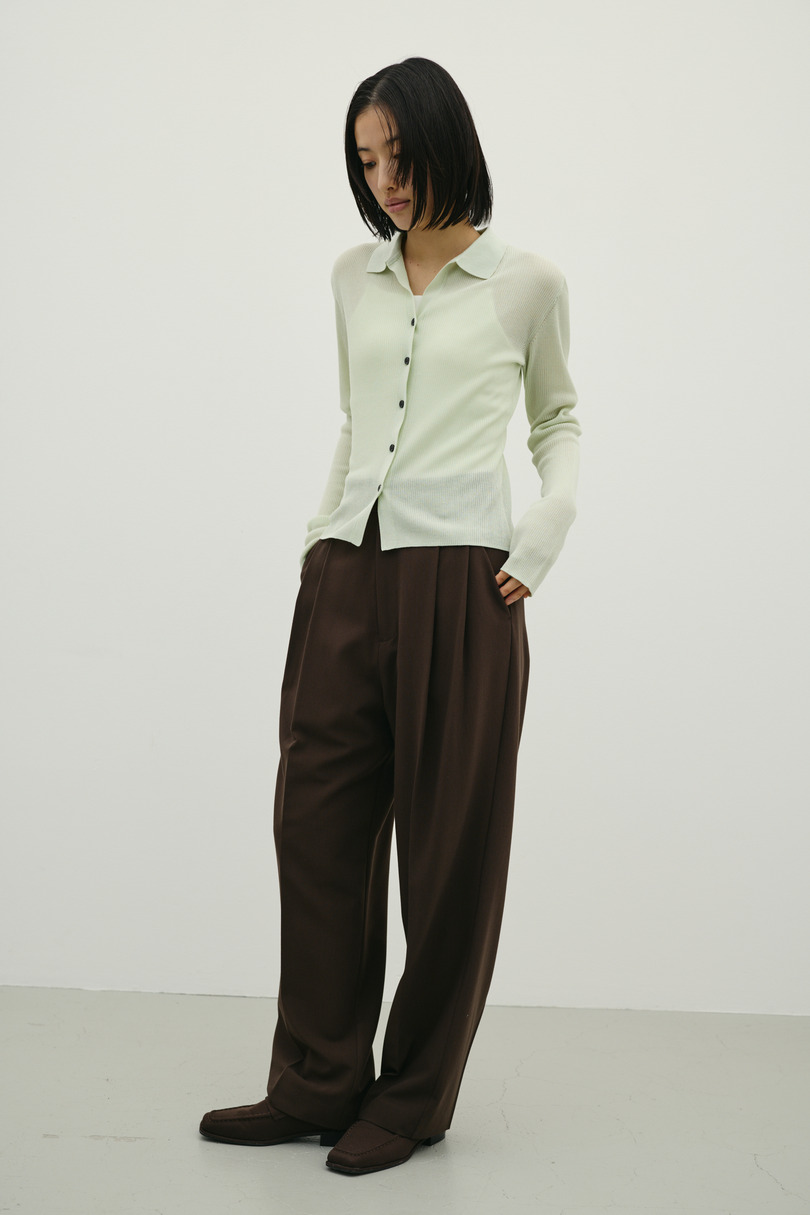 ベーシックツータックパンツ 詳細画像 BRN 2