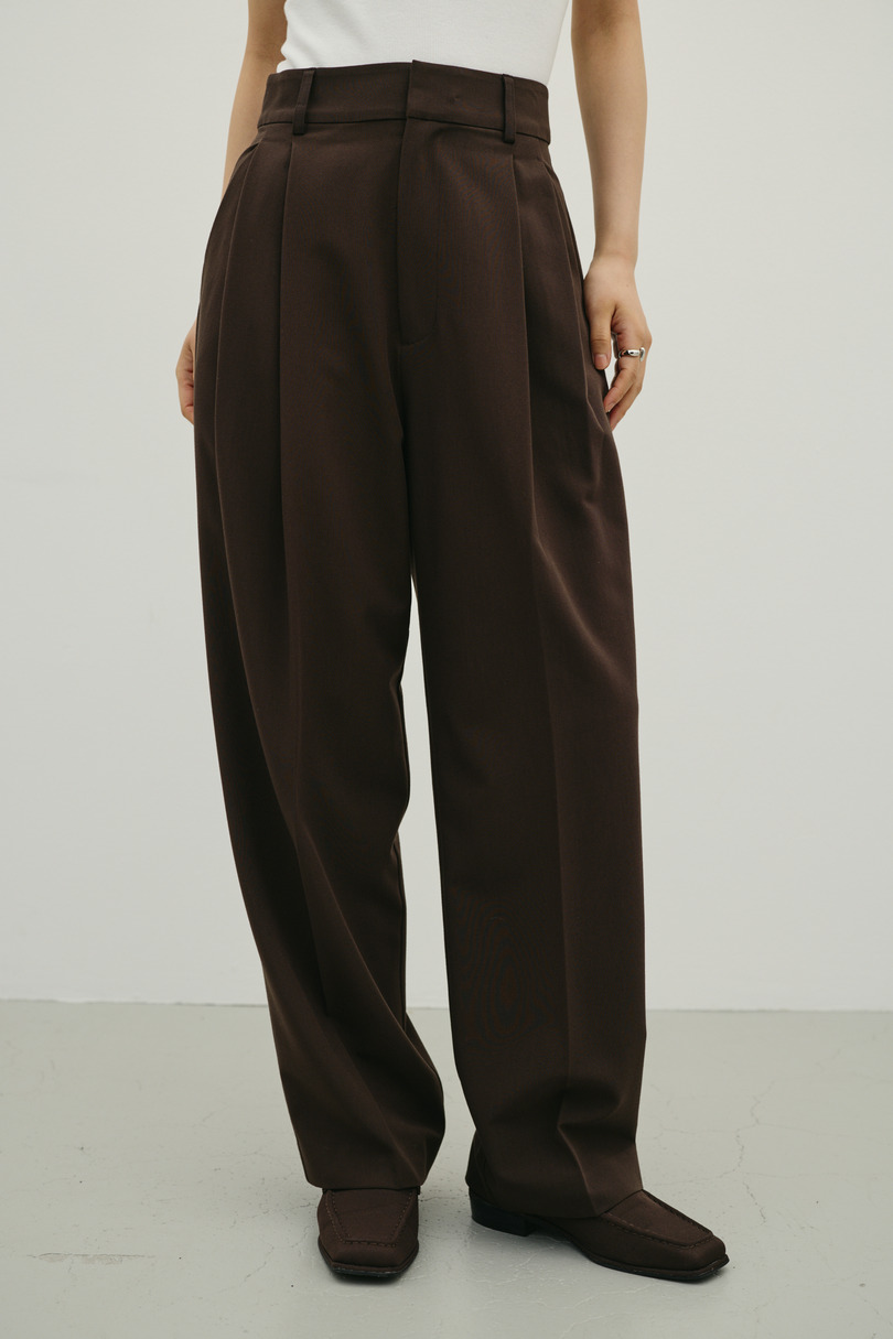 ベーシックツータックパンツ 詳細画像 BRN 4