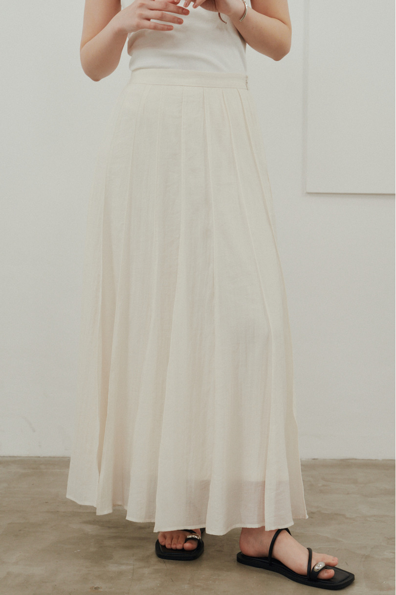 ピンタックシアースカート 詳細画像 WHT 5