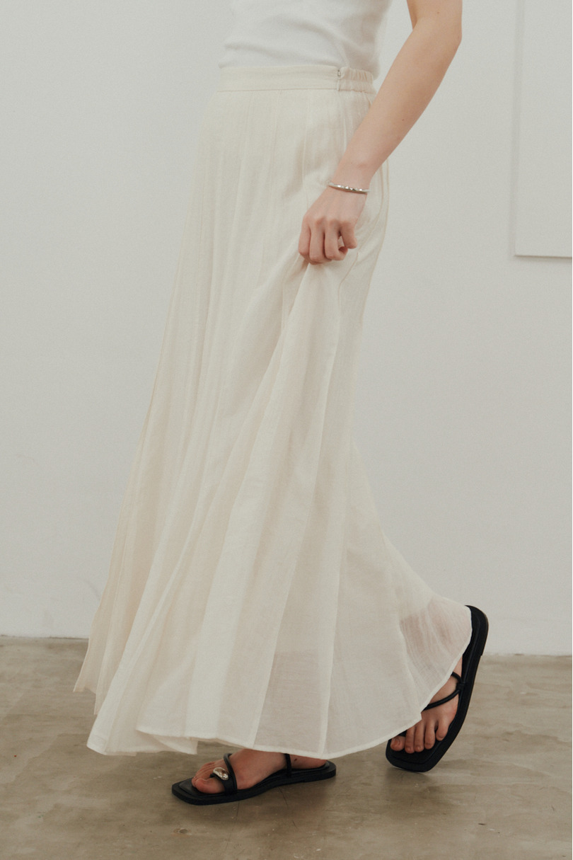 ピンタックシアースカート 詳細画像 WHT 6