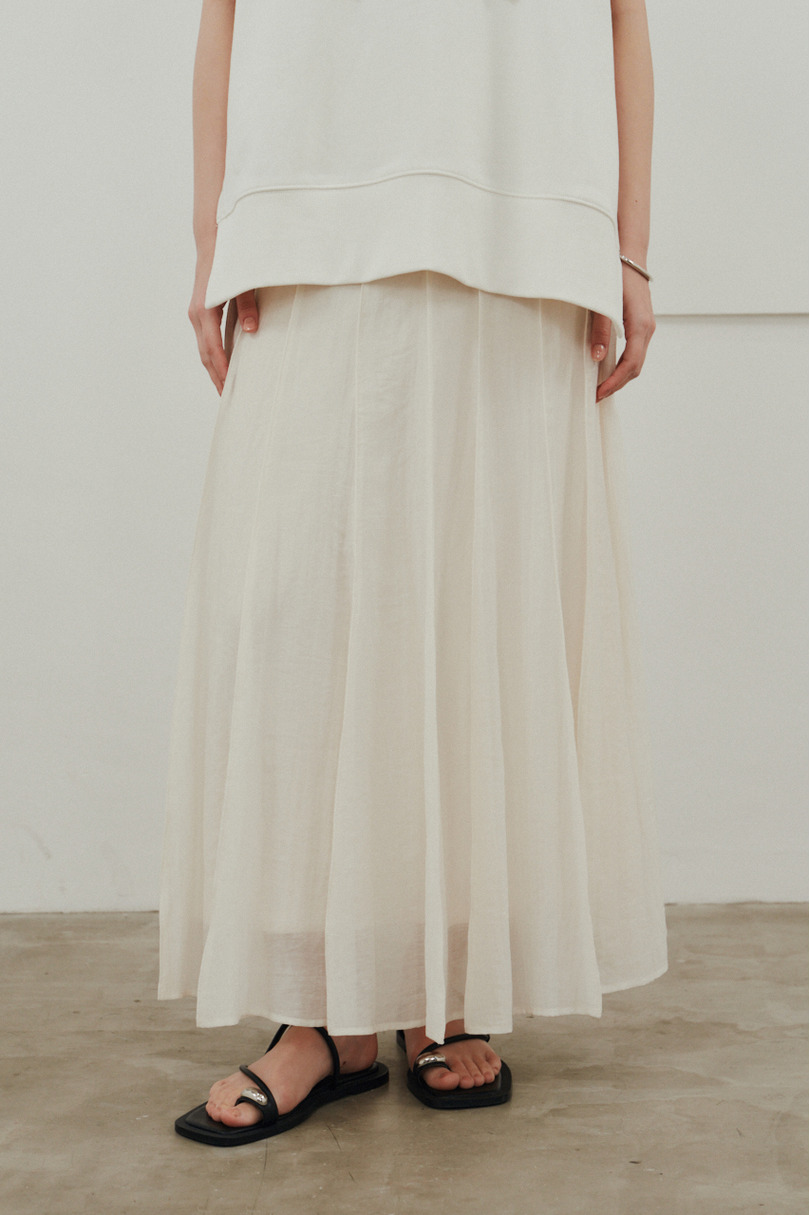 ピンタックシアースカート 詳細画像 WHT 8