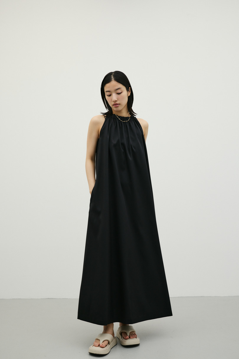 ネックシャーリングワンピース 詳細画像 BLK 2