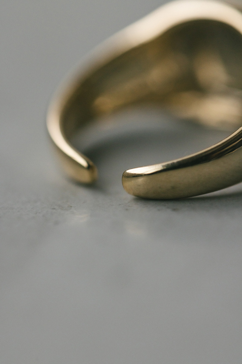 サークルシグネットリング 詳細画像 GLD 8