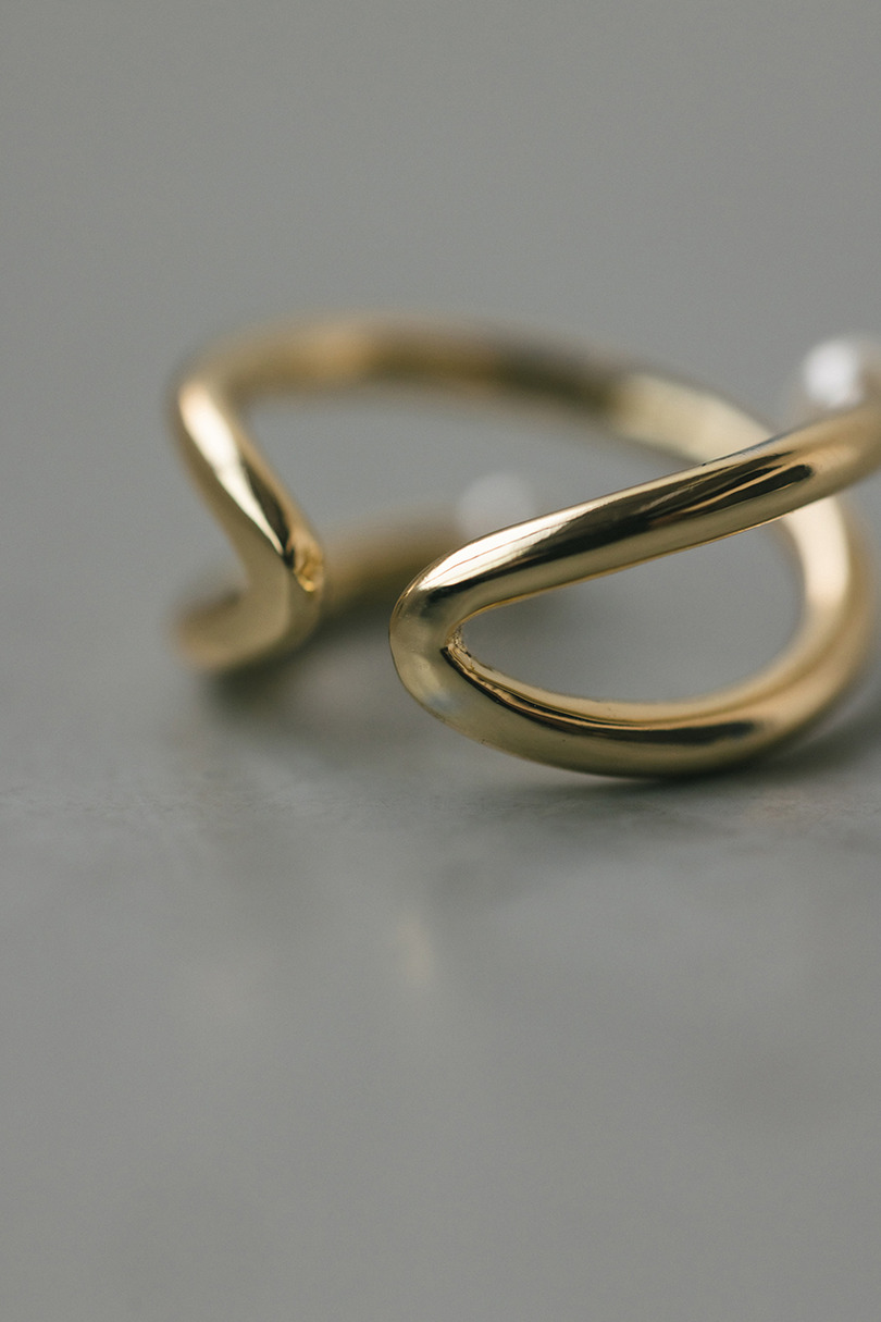 イミテーションパールリング 詳細画像 GLD 12