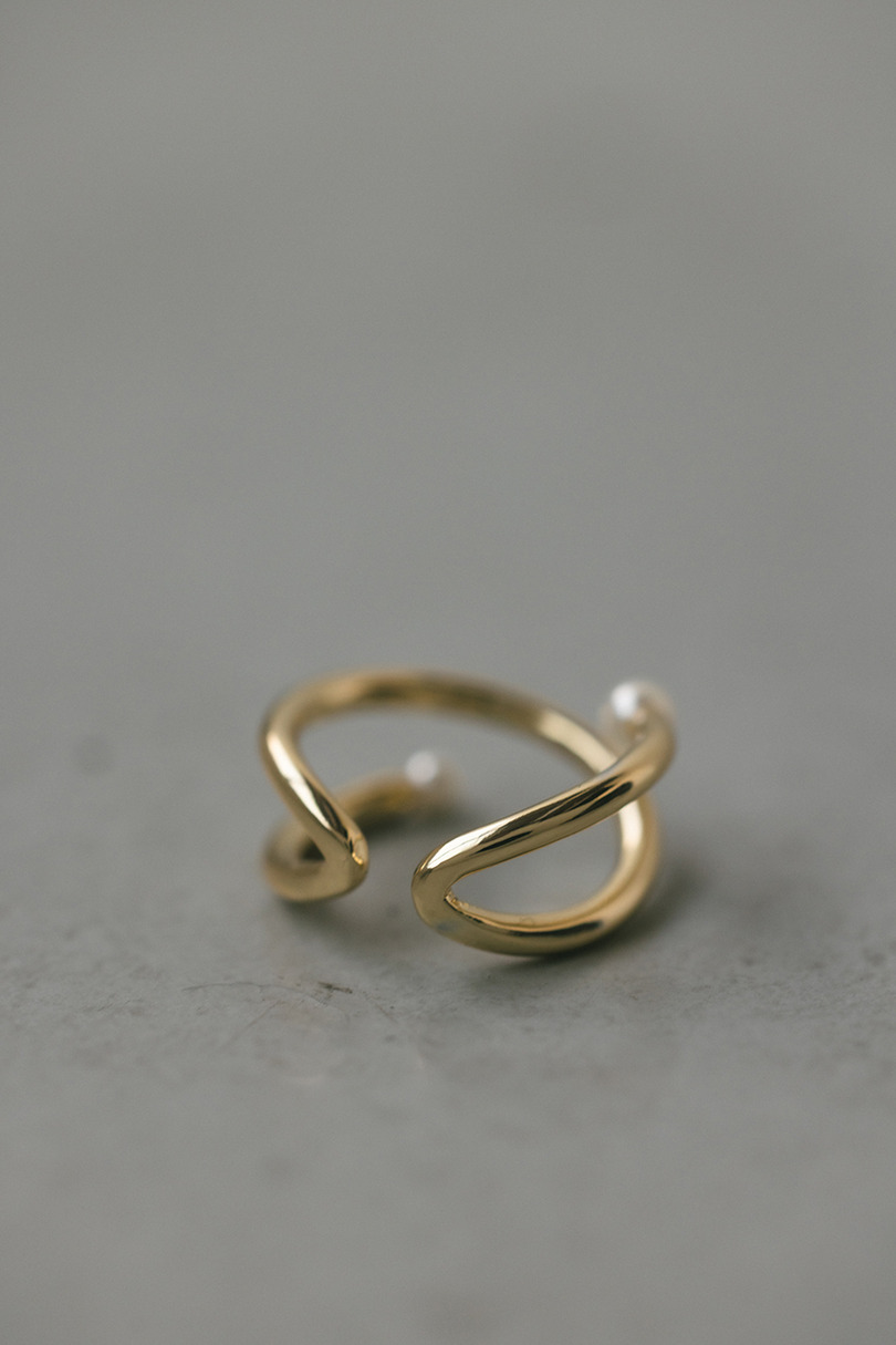 イミテーションパールリング 詳細画像 GLD 7