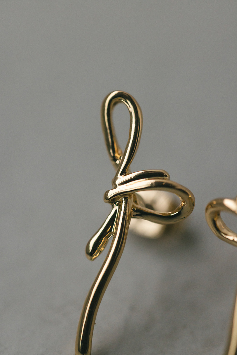 リボンピアス 詳細画像 GLD 4