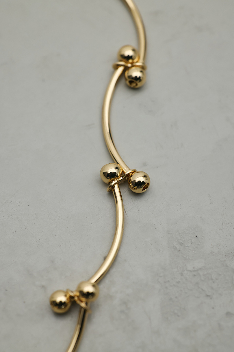 ウェーブデザインチェーンネックレス 詳細画像 GLD 6