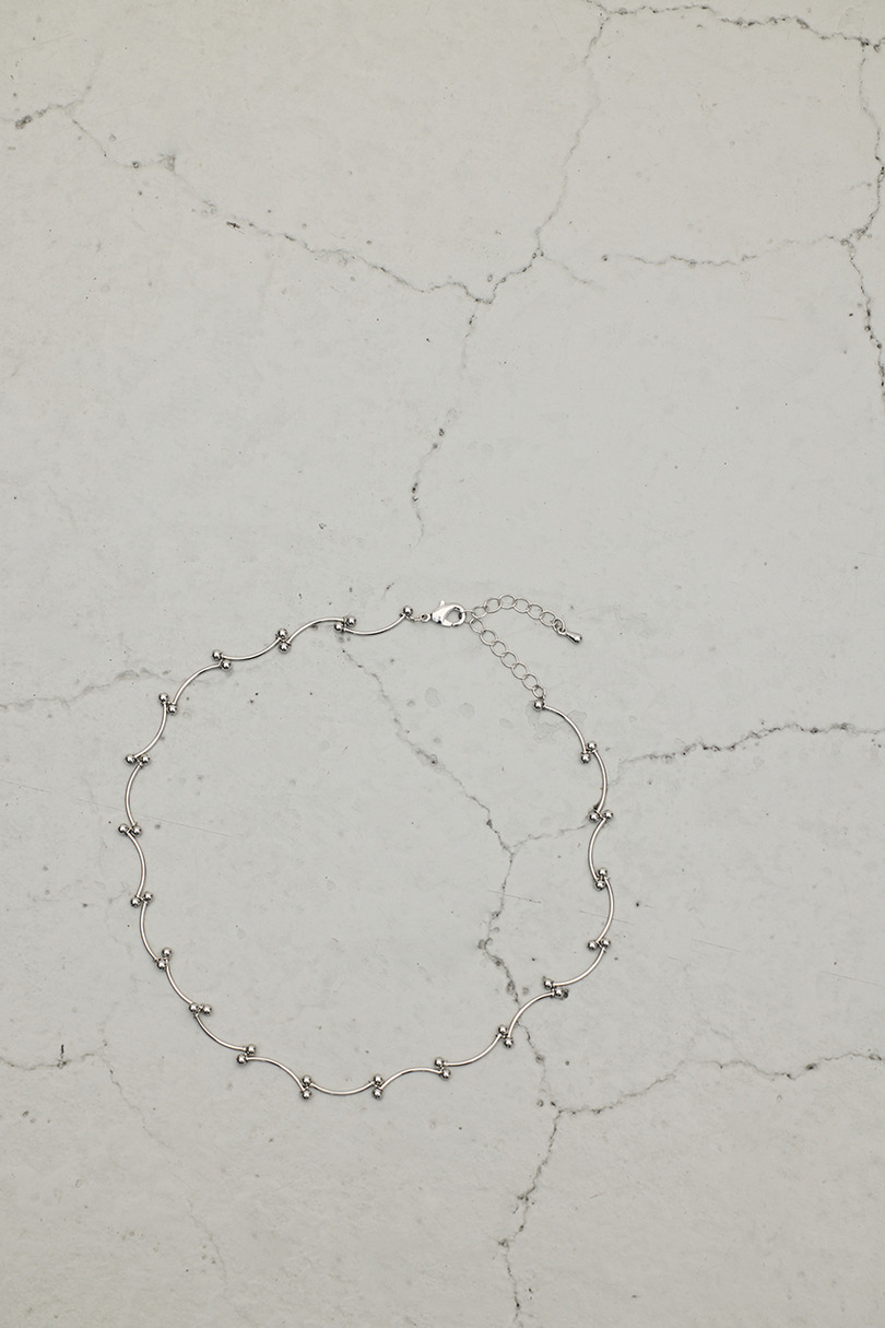 ウェーブデザインチェーンネックレス 詳細画像 SLV 4