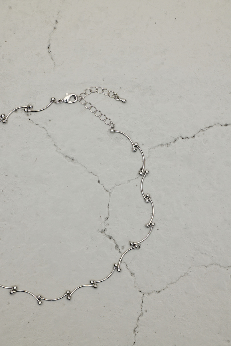 ウェーブデザインチェーンネックレス 詳細画像 SLV 5