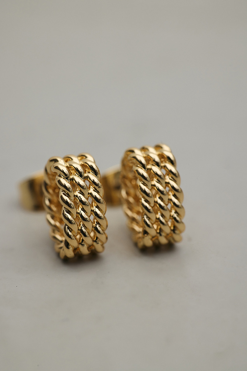 メッシュデザインミニマムピアス 詳細画像 GLD 4