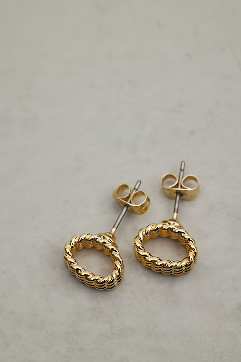 メッシュデザインミニマムピアス 詳細画像 GLD 6