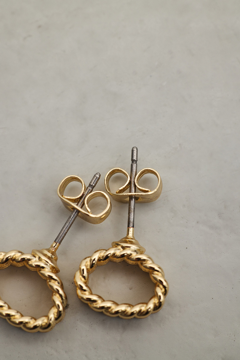 メッシュデザインミニマムピアス 詳細画像 GLD 8