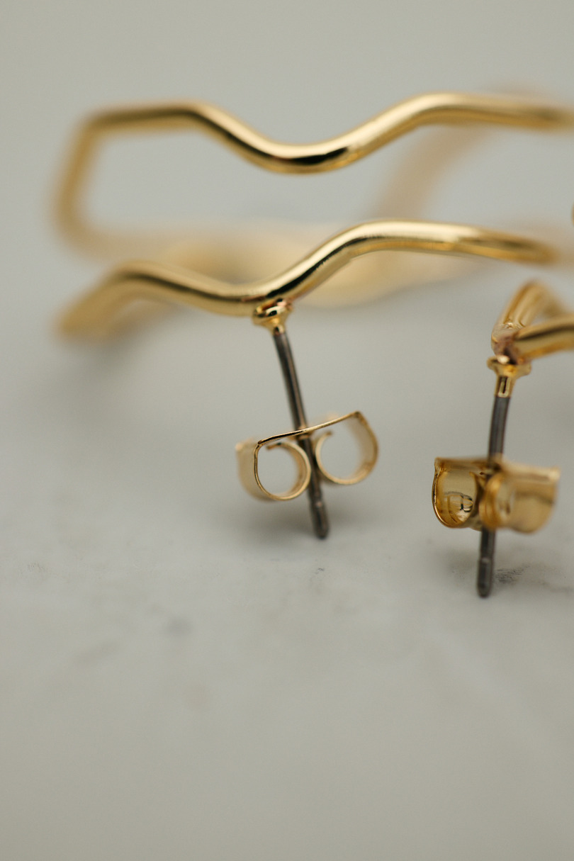 クロスウェーブピアス 詳細画像 GLD 6